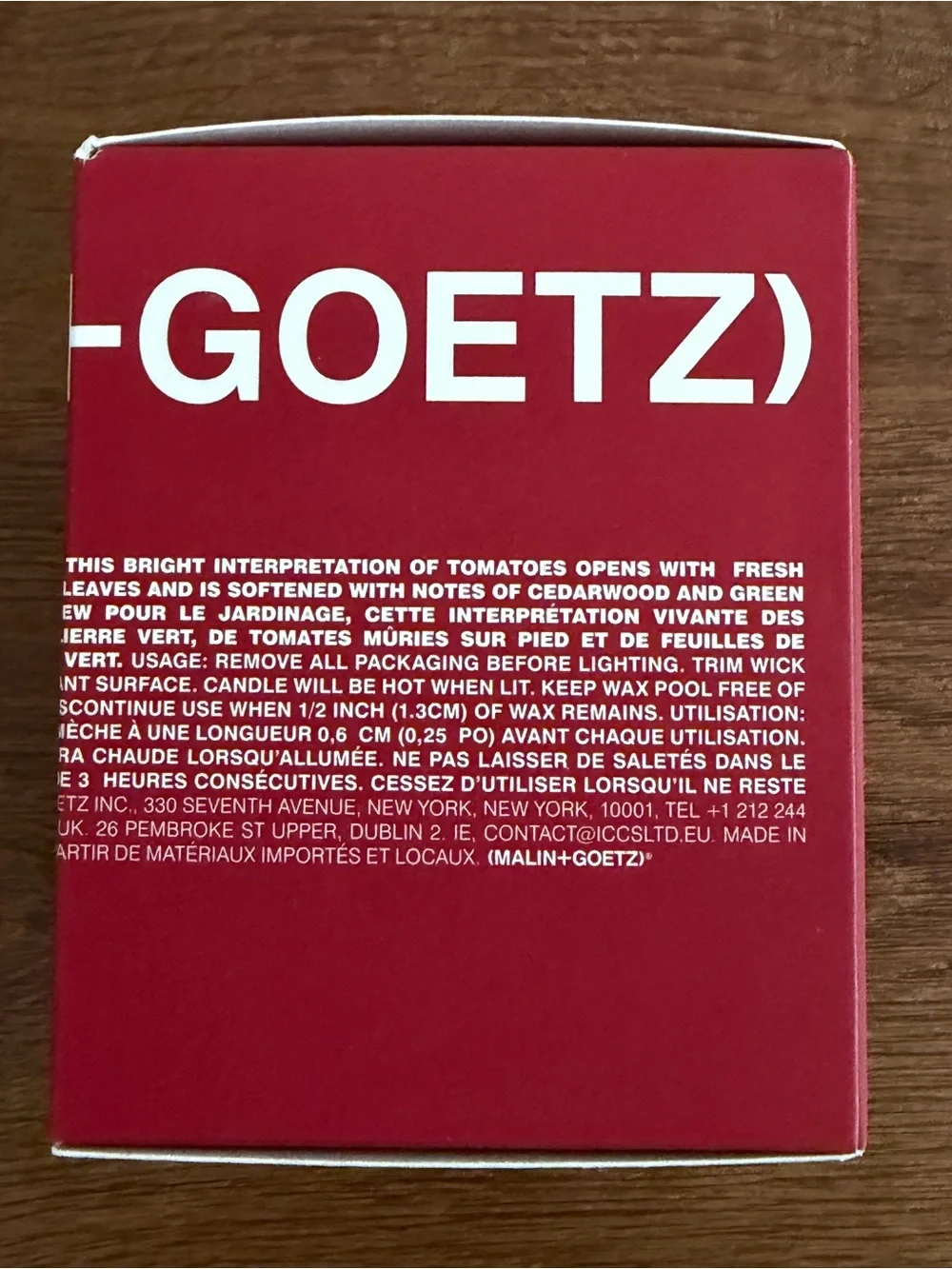 MALIN+GOETZ inspired by